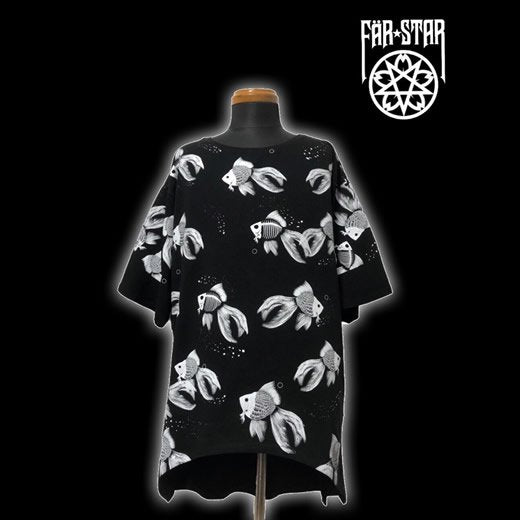 【FAR STAR】BIG フィッシュテイルTシャツ(水槽金魚)