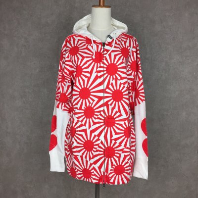 Zip-up hoodie (Hinomaru/white red)