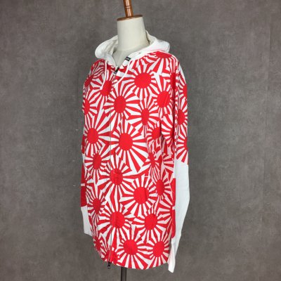 Zip-up hoodie (Hinomaru/white red)