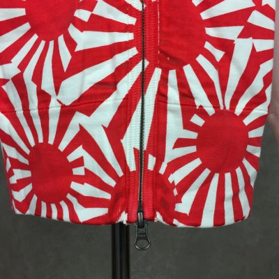 Zip-up hoodie (Hinomaru/white red)