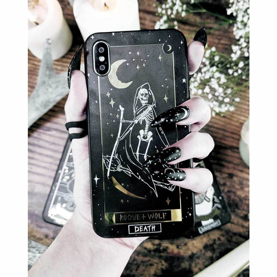 DEATH TAROT GOLD PHONE CASE