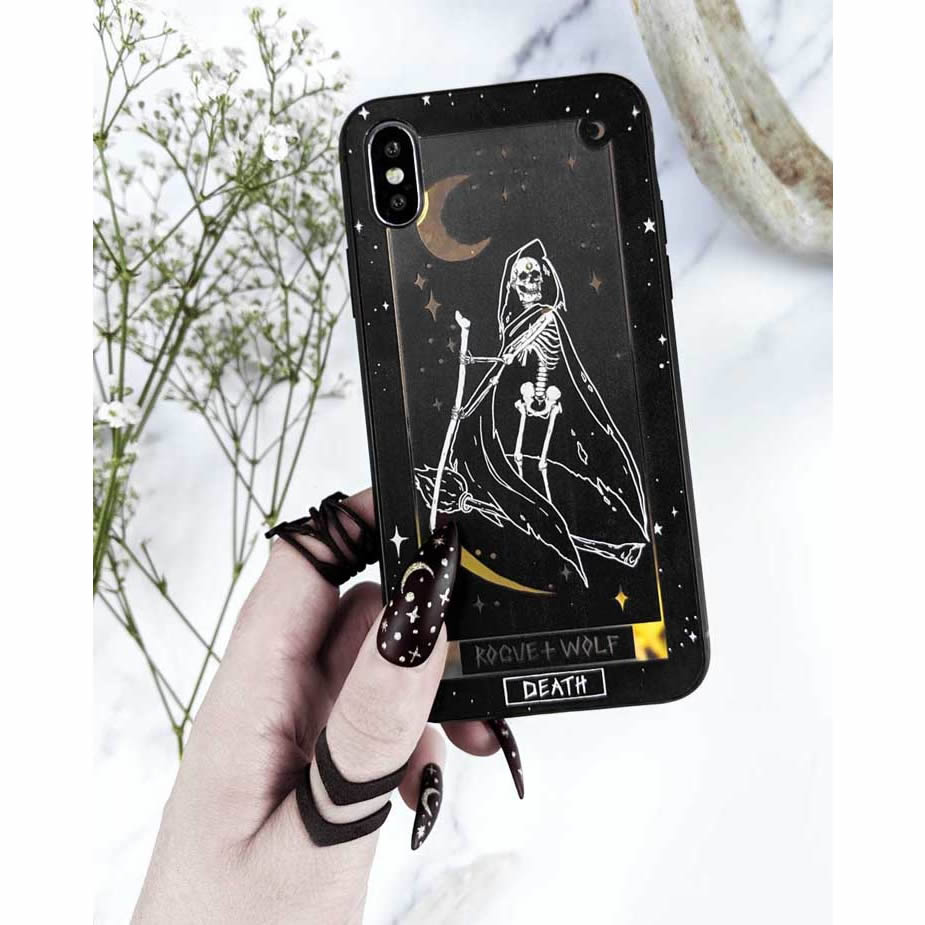 DEATH TAROT GOLD PHONE CASE