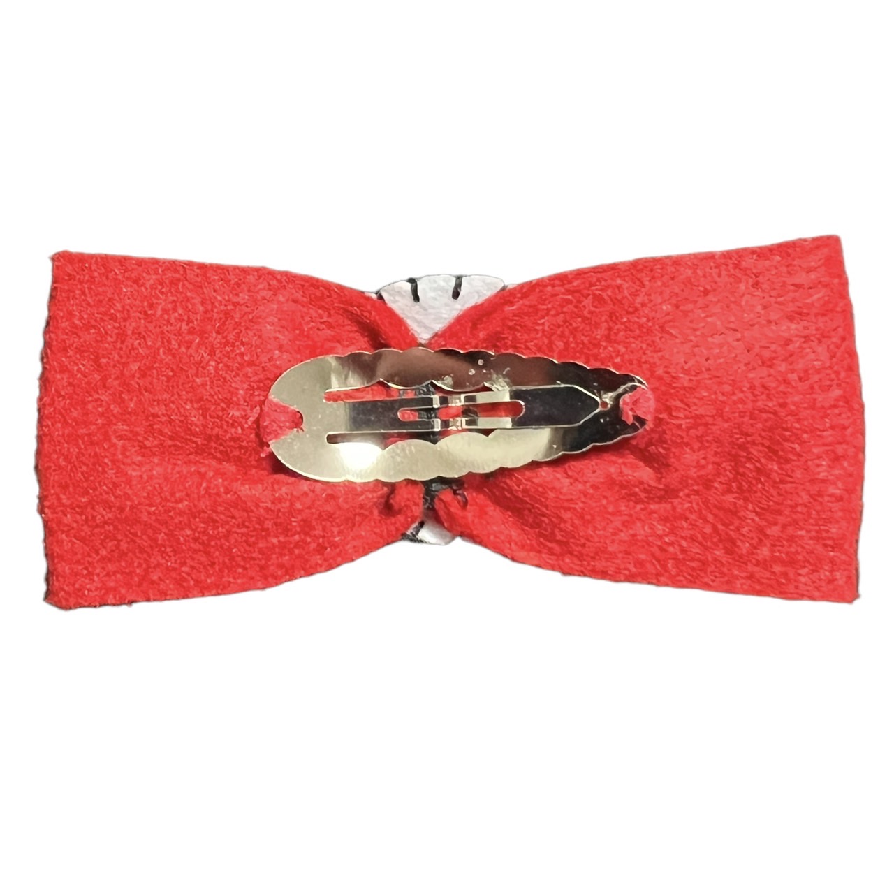 Felt Skull Bow Hair Slide