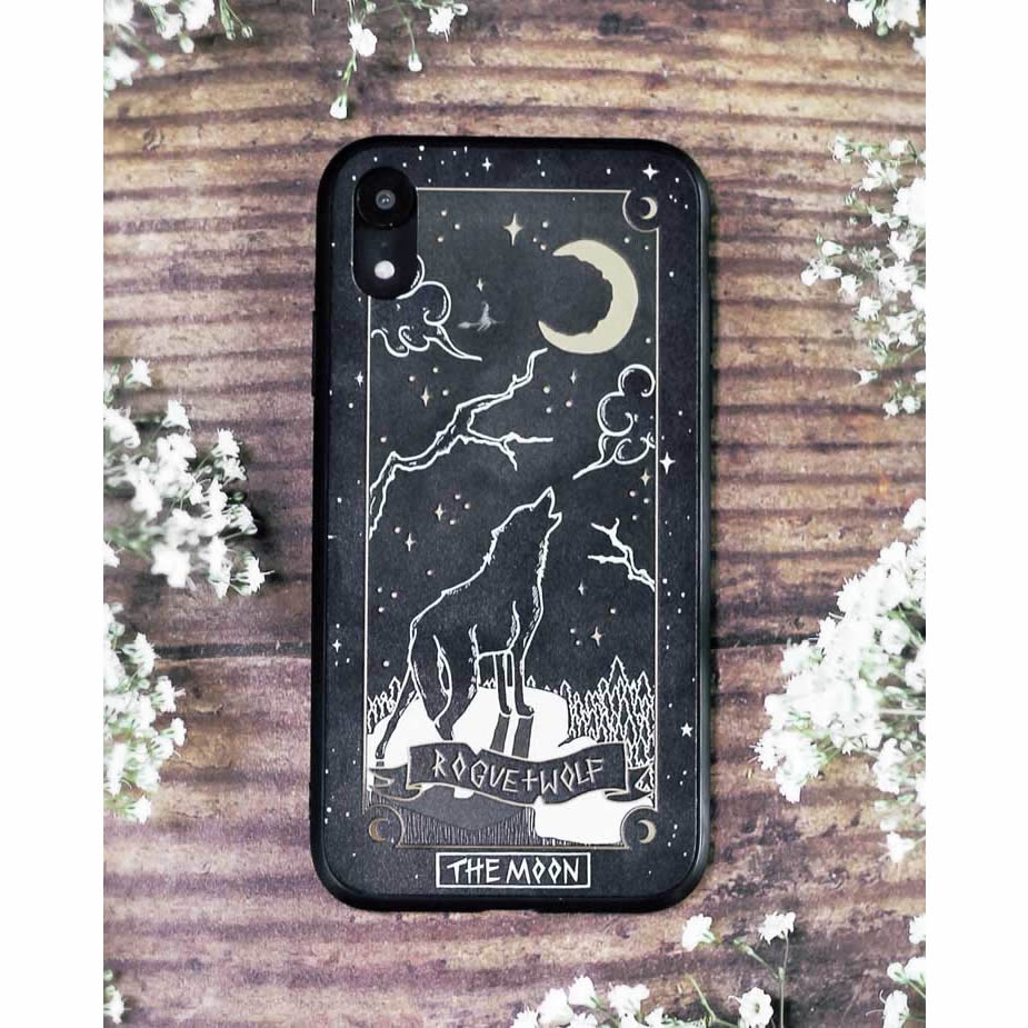 THE MOON TAROT GOLD PHONE CASE