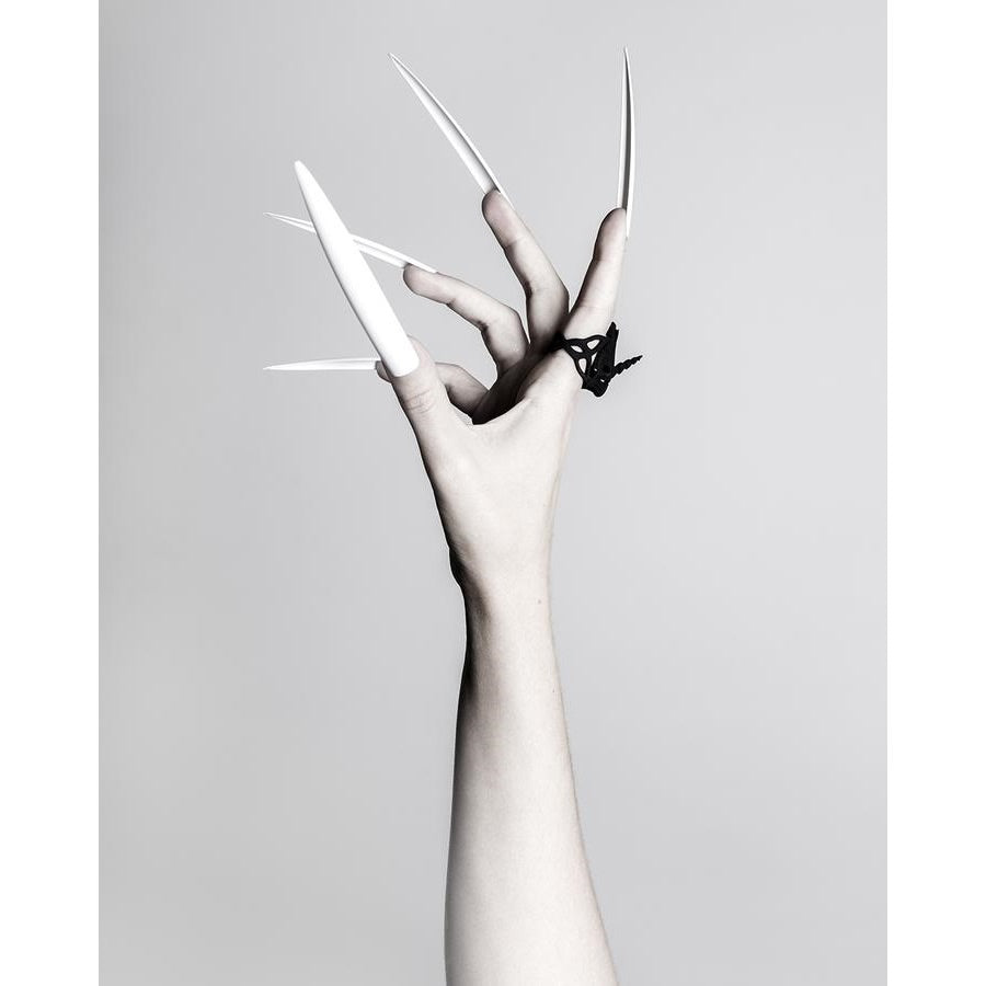 UNICORN SKULL RING IN BLACK