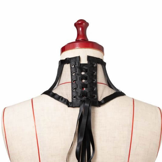 ネックコルセット-チュール ブラック【取寄】