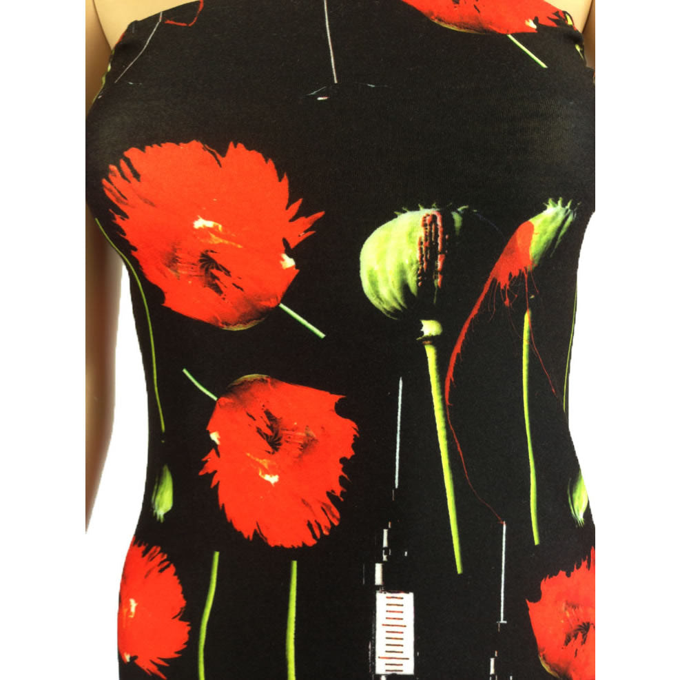 OPIUM POPPY NEEDLE CHOKER DRESS