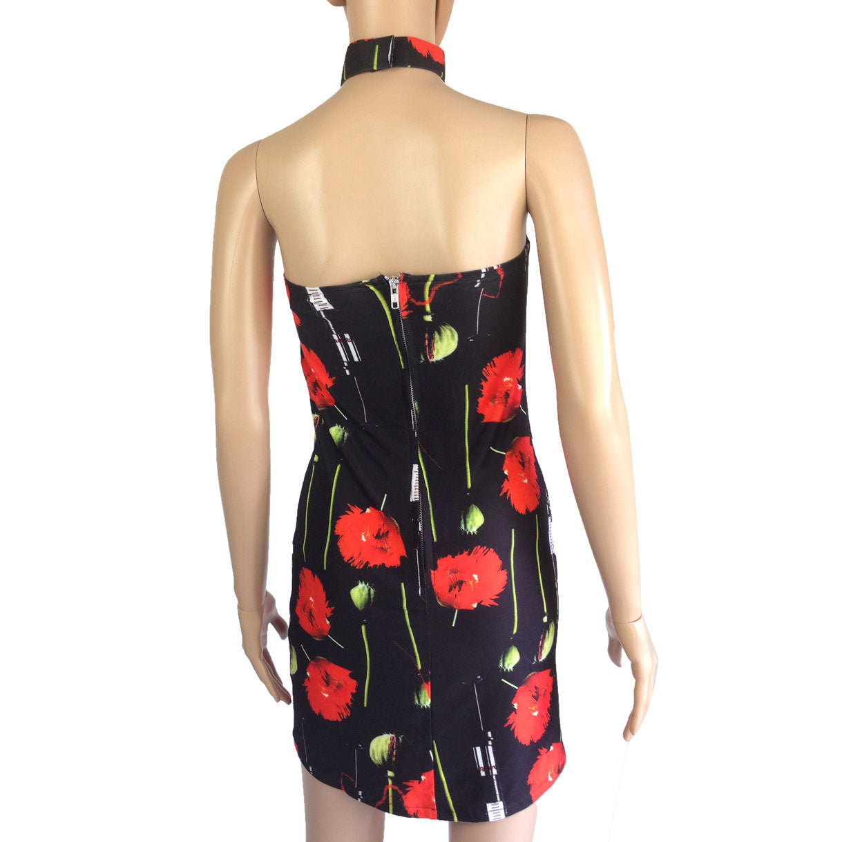 OPIUM POPPY NEEDLE CHOKER DRESS