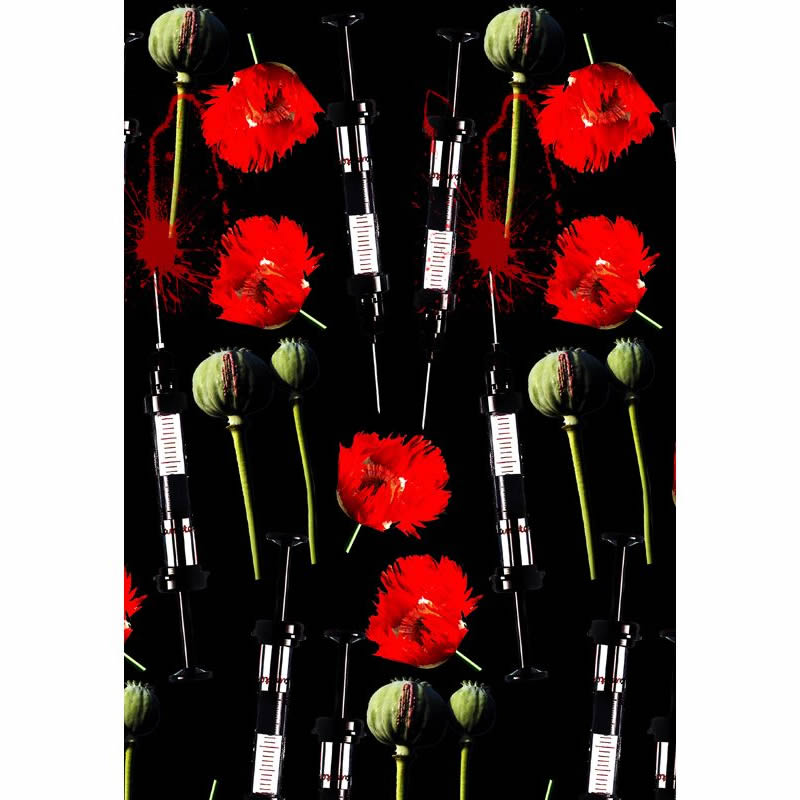 OPIUM POPPY NEEDLE CHOKER DRESS