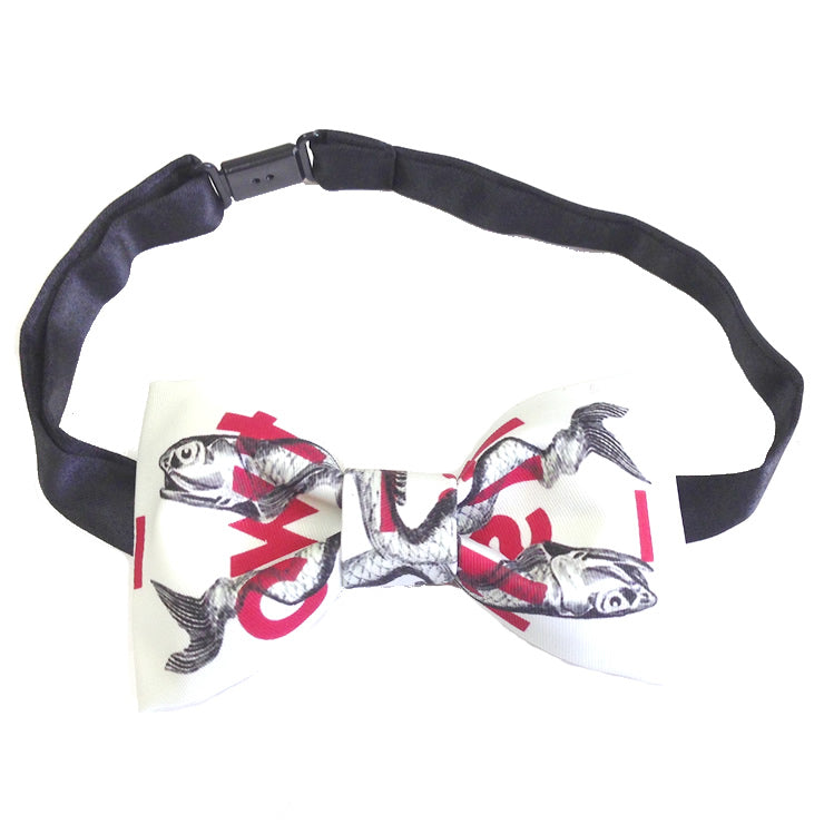 BOW TIE(蝶ネクタイ)-魚(赤ロゴ)