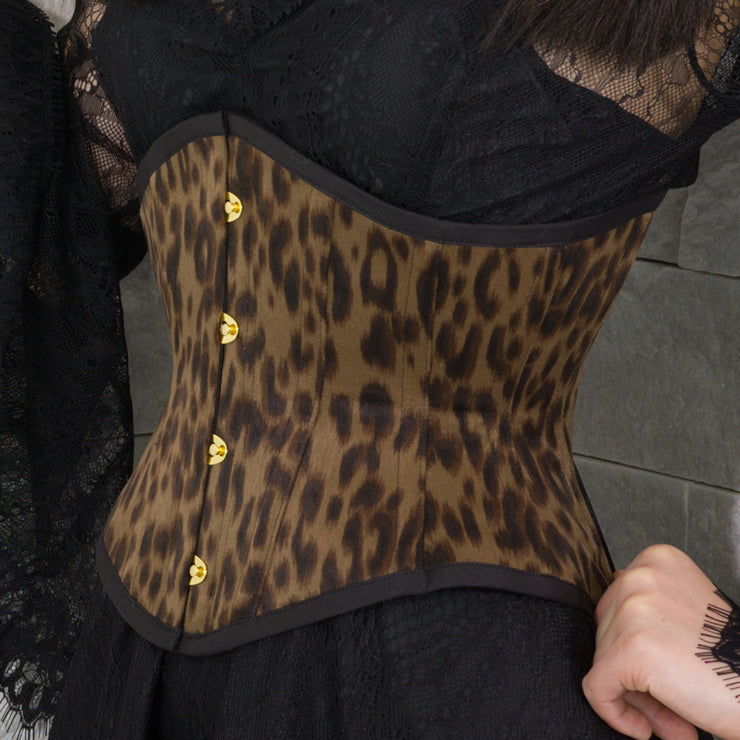 Underbust corset female leopard-18inch