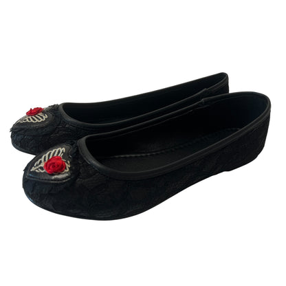 【DEMONIA】STAR-25 肋骨ワッペン　フラットシューズ　SIZE6