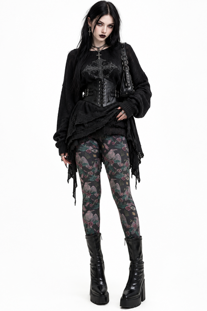 【KILL STAR】CORAX LEGGINGS＊コラージュプリントレギンス