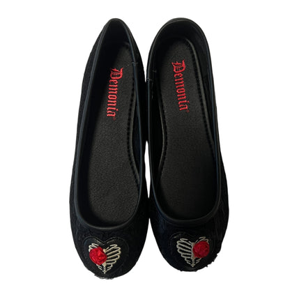 【DEMONIA】STAR-25 肋骨ワッペン　フラットシューズ　SIZE6