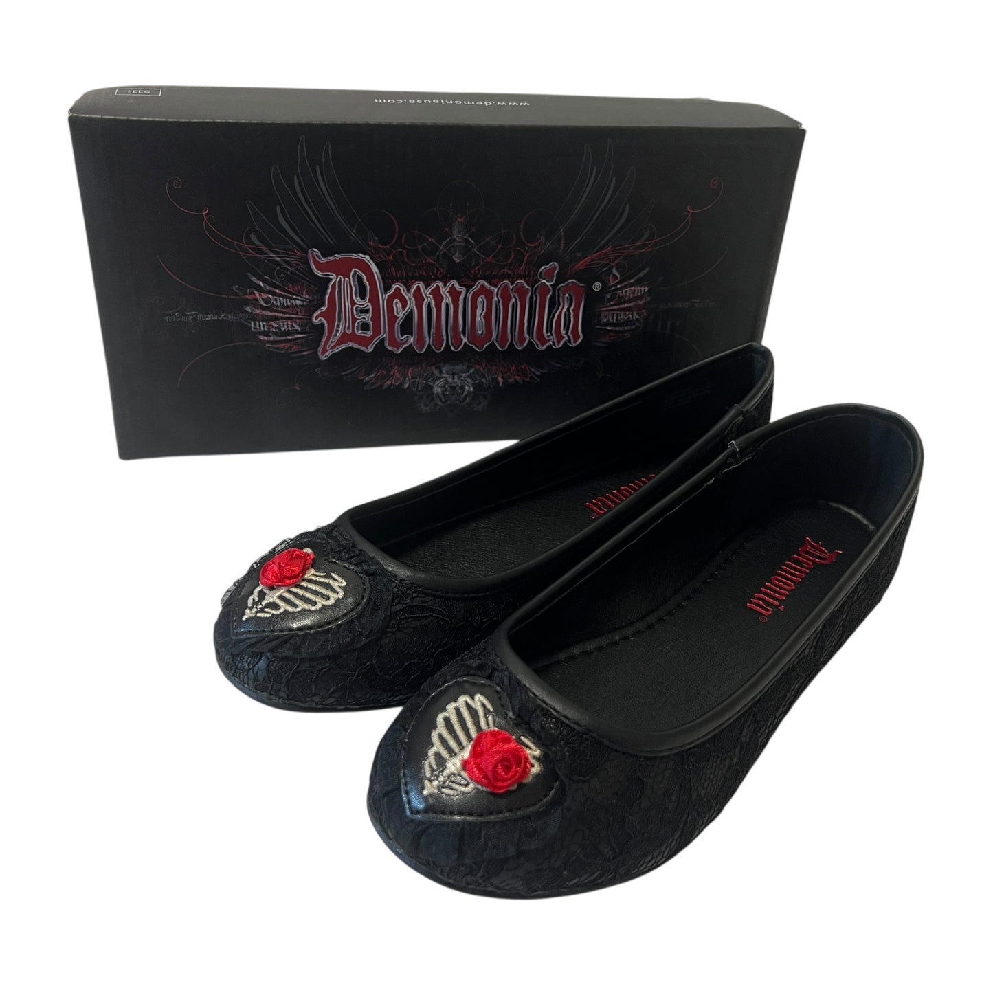【DEMONIA】STAR-25 肋骨ワッペン　フラットシューズ　SIZE6