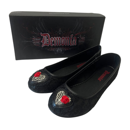 【DEMONIA】STAR-25 肋骨ワッペン　フラットシューズ　SIZE6