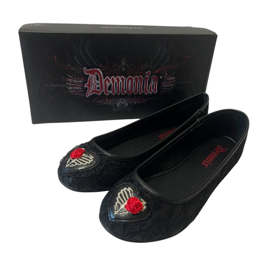 【DEMONIA】STAR-25 肋骨ワッペン　フラットシューズ　SIZE6