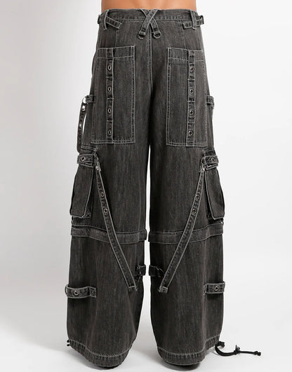 【TRIPP NYC】DENIM STRAP PANT BLACK(JM7117M)