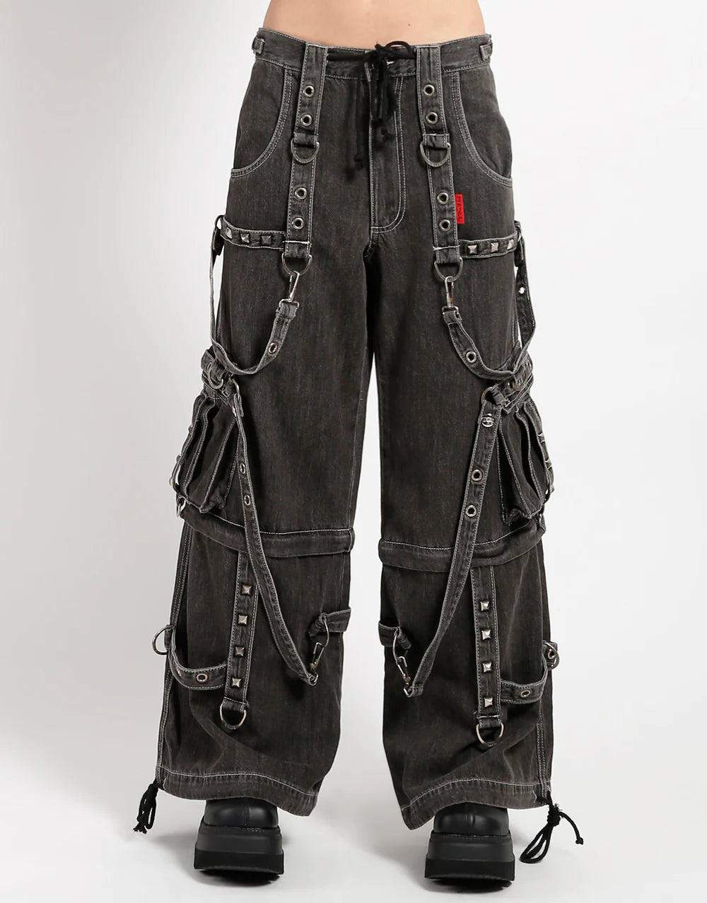 【TRIPP NYC】DENIM STRAP PANT BLACK(JM7117M)