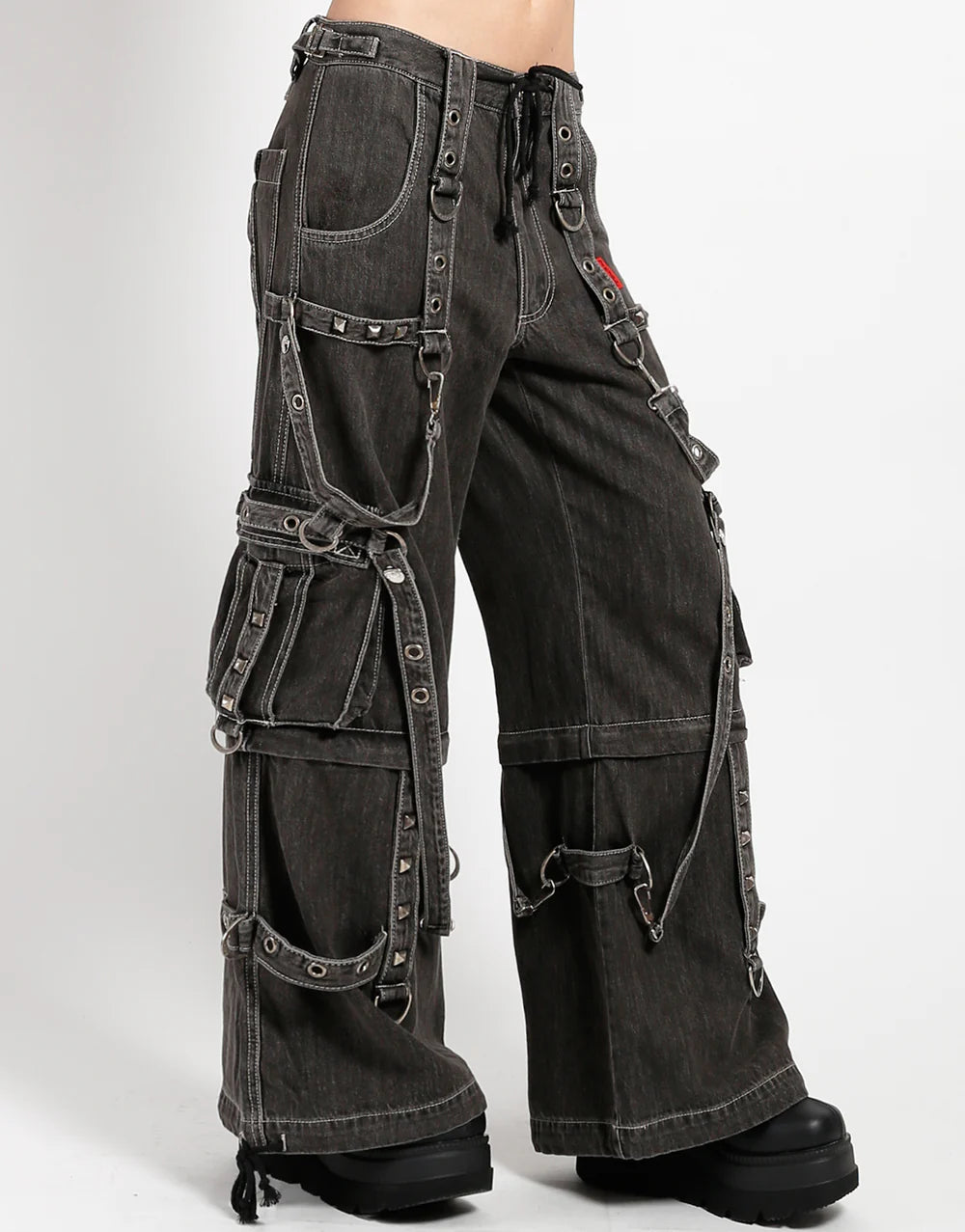 【TRIPP NYC】DENIM STRAP PANT BLACK(JM7117M)