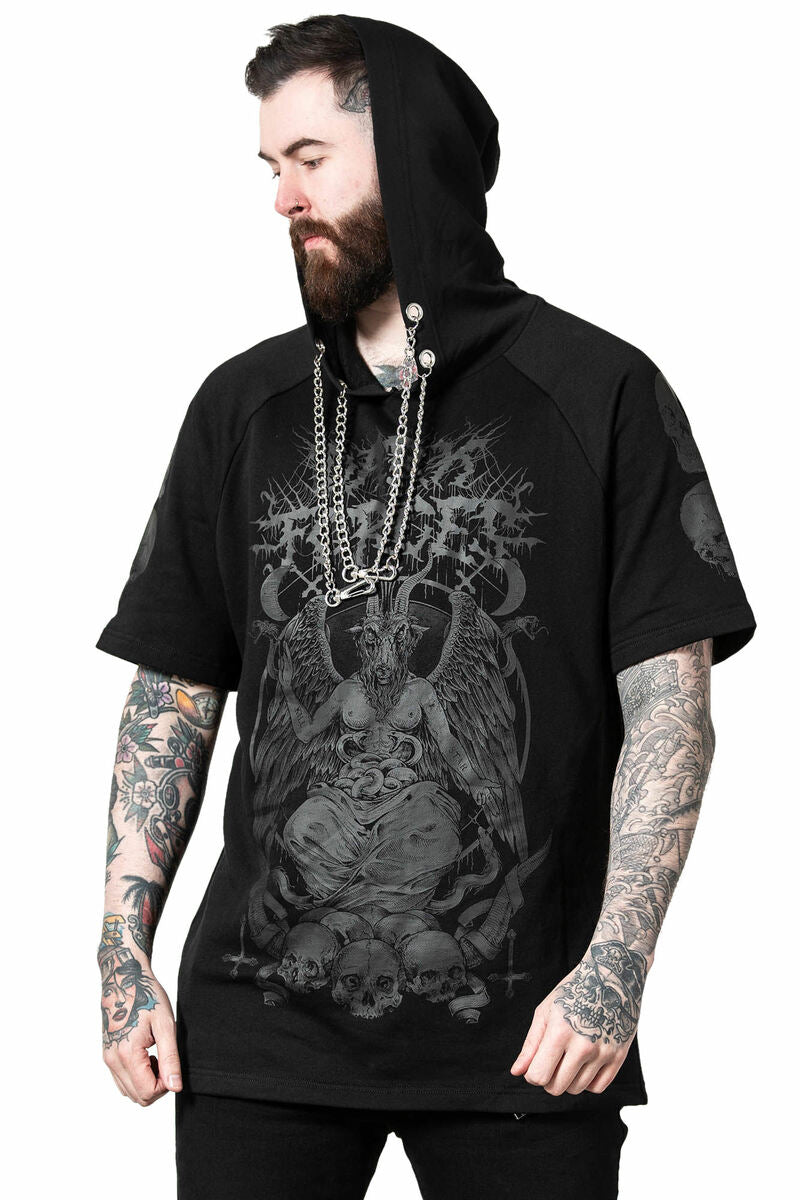 【KILL STAR】FIEND HOODED TOP[UNISEX]＊バフォメット半袖フーディー