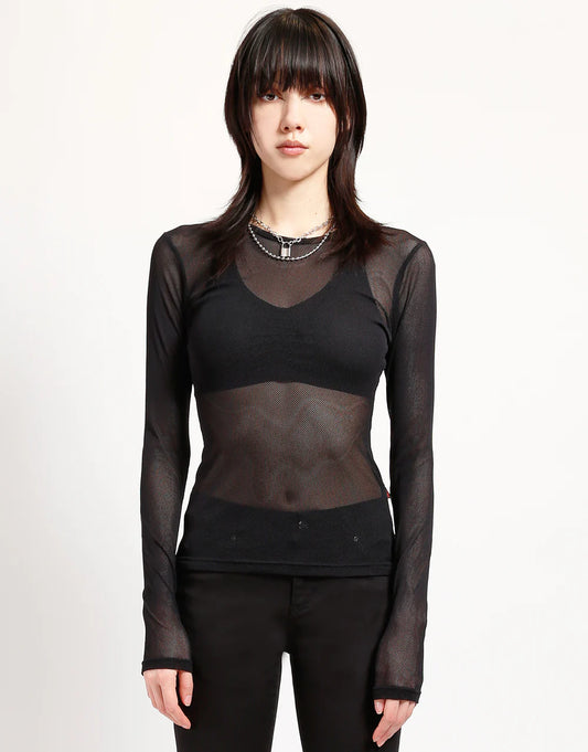 【TRIPP NYC】長袖フィッシュネット＊LONG SLEEVE FISHNET BLACK(FN9181)
