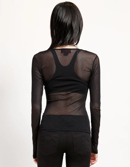 【TRIPP NYC】長袖フィッシュネット＊LONG SLEEVE FISHNET BLACK(FN9181)