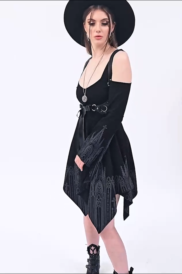 【RESTYLE】ドレス＊INFERNAL CHAPEL MINI DRESS【取寄】