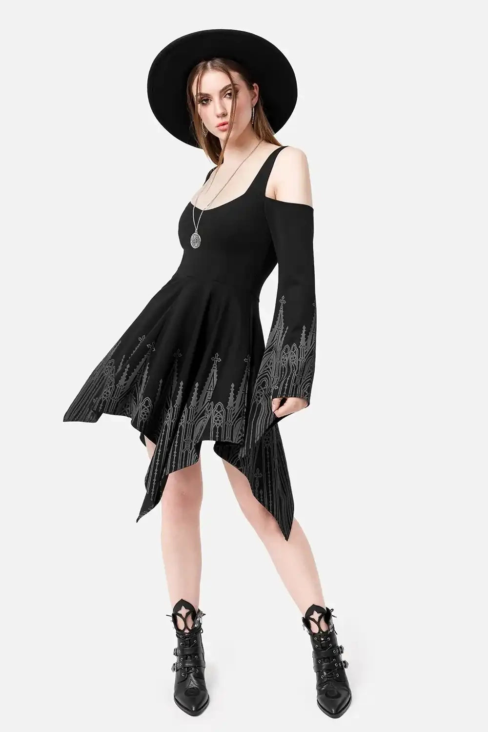 【RESTYLE】ドレス＊INFERNAL CHAPEL MINI DRESS【取寄】