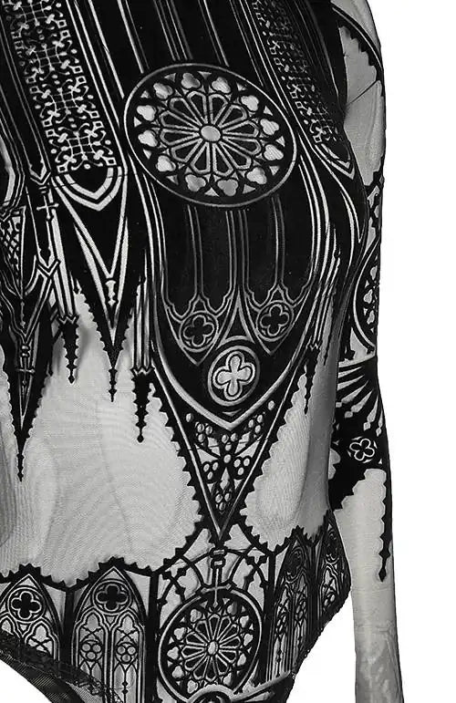 【RESTYLE】トップス＊INVERTED CATHEDRAL MESH BODYSUIT