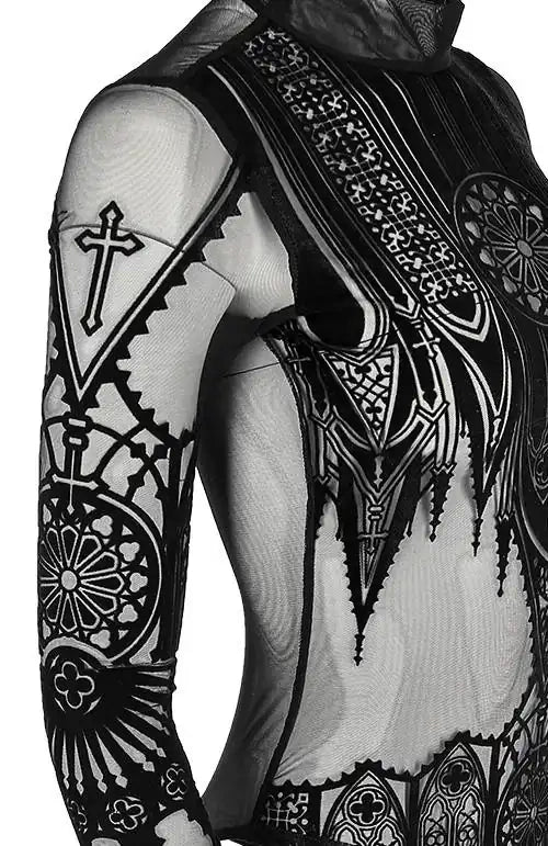 【RESTYLE】トップス＊INVERTED CATHEDRAL MESH BODYSUIT