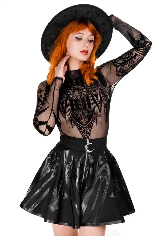 【RESTYLE】トップス＊INVERTED CATHEDRAL MESH BODYSUIT