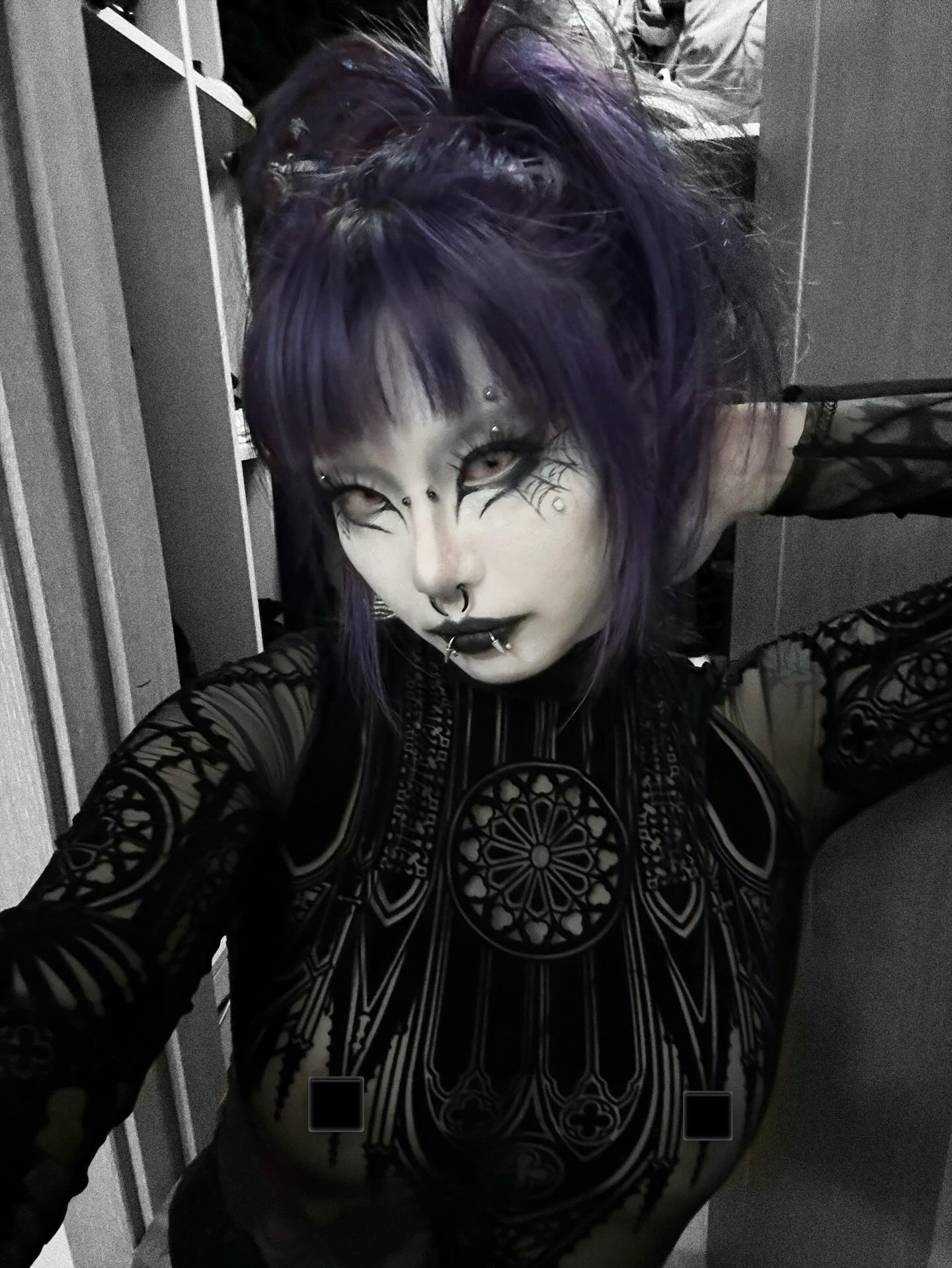 【RESTYLE】トップス＊INVERTED CATHEDRAL MESH BODYSUIT