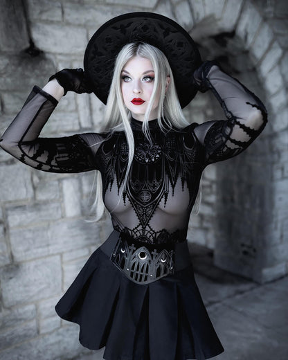 【RESTYLE】トップス＊INVERTED CATHEDRAL MESH BODYSUIT