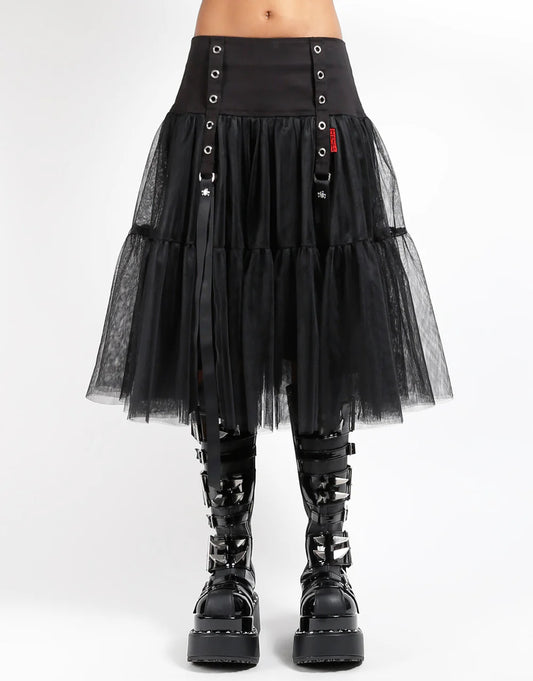 【TRIPP NYC】TUTU RIBBON TULLE SKIRT BLACK(IO4972)