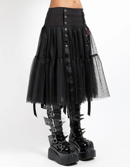 【TRIPP NYC】TUTU RIBBON TULLE SKIRT BLACK(IO4972)