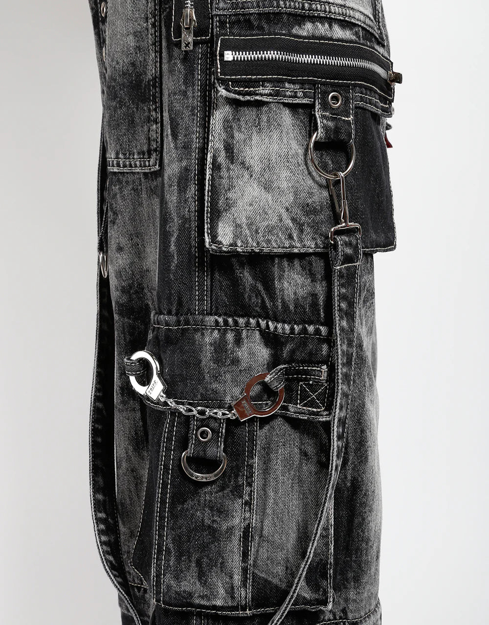TRIPP NYC】ワイドカーゴパンツ*ZIP LOCK PANT CLOUD WASH BLACK TRIPP NYC】ワイドカーゴパンツ*ZIP LOCK PANT CLOUD WASH BLACK