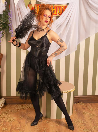 【WHAT KATIE DID】1950s フリルペチコート ブラック L8021B