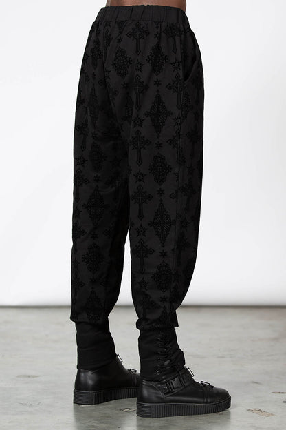 【KILL STAR】NIGHT THIRST JOGGERS[UNISEX]＊クロス柄ジョガーパンツ-SIZE:XXL