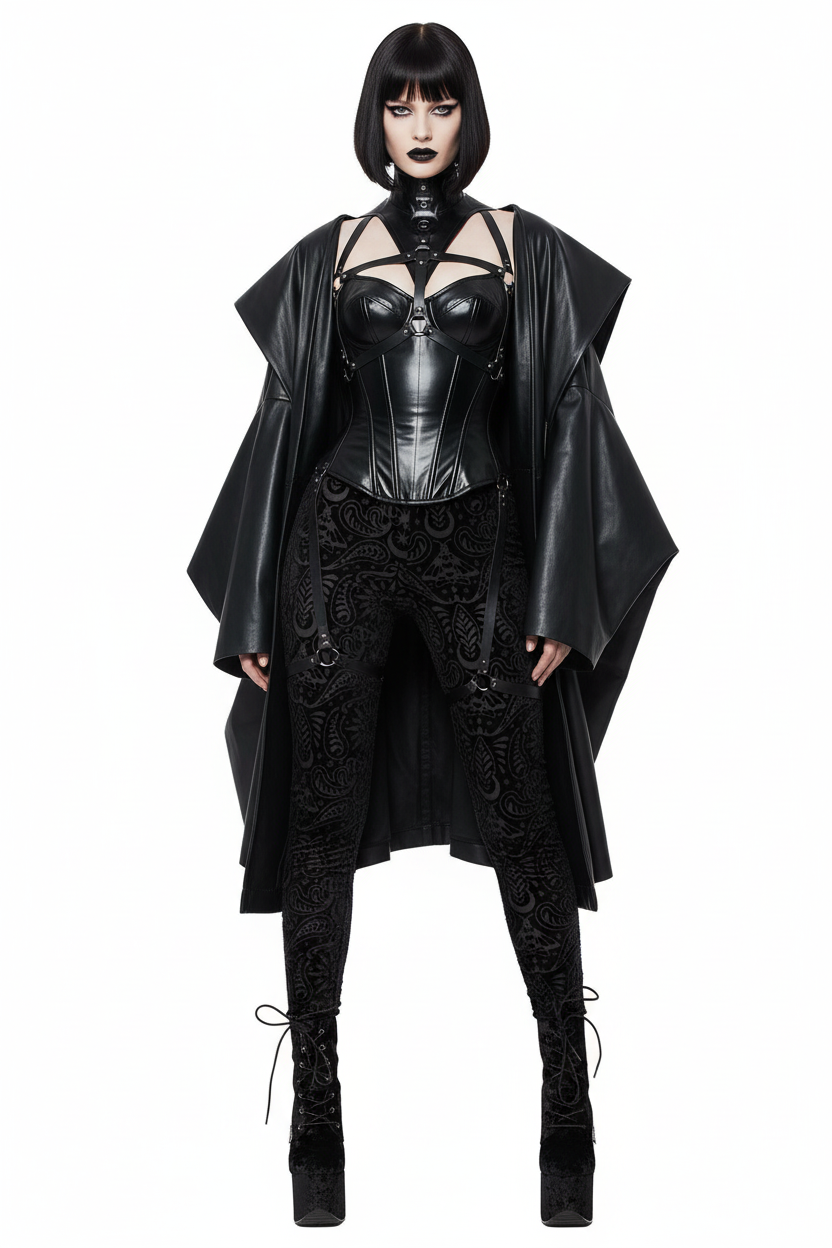 【KILL STAR】LEPIDOPTERA SAIPH LEGGINGS＊バーンアウトベルベットレギンス-SIZE:XXL