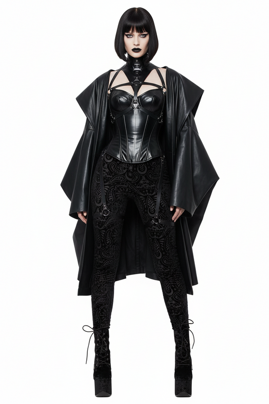 【KILL STAR】LEPIDOPTERA SAIPH LEGGINGS＊バーンアウトベルベットレギンス-SIZE:XXL