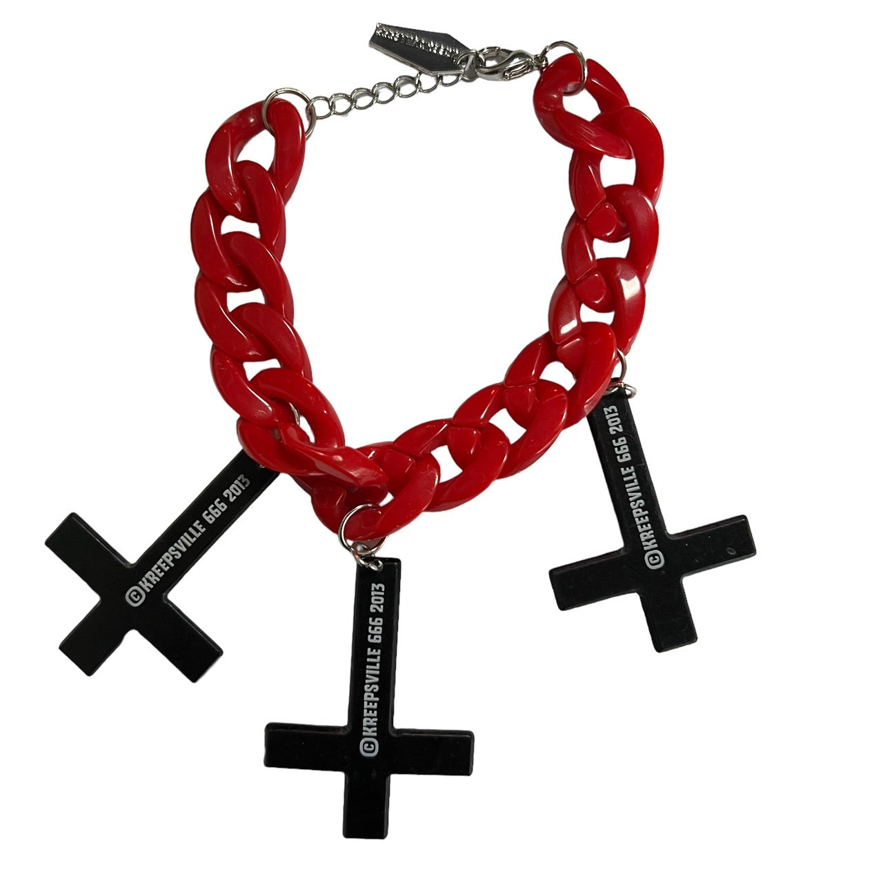 inverted cross chain bracelet