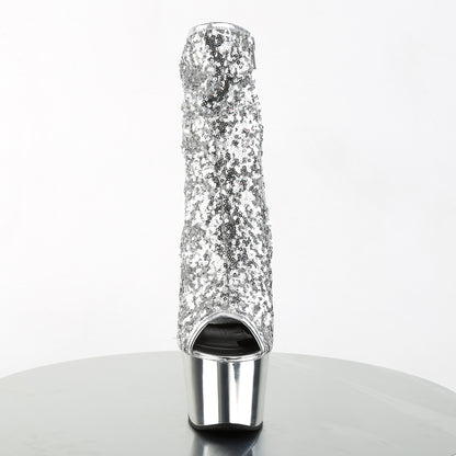 【PLEASER】ADORE-1008SQ シューズ Slv Sequins/Slv Chrome【取寄】