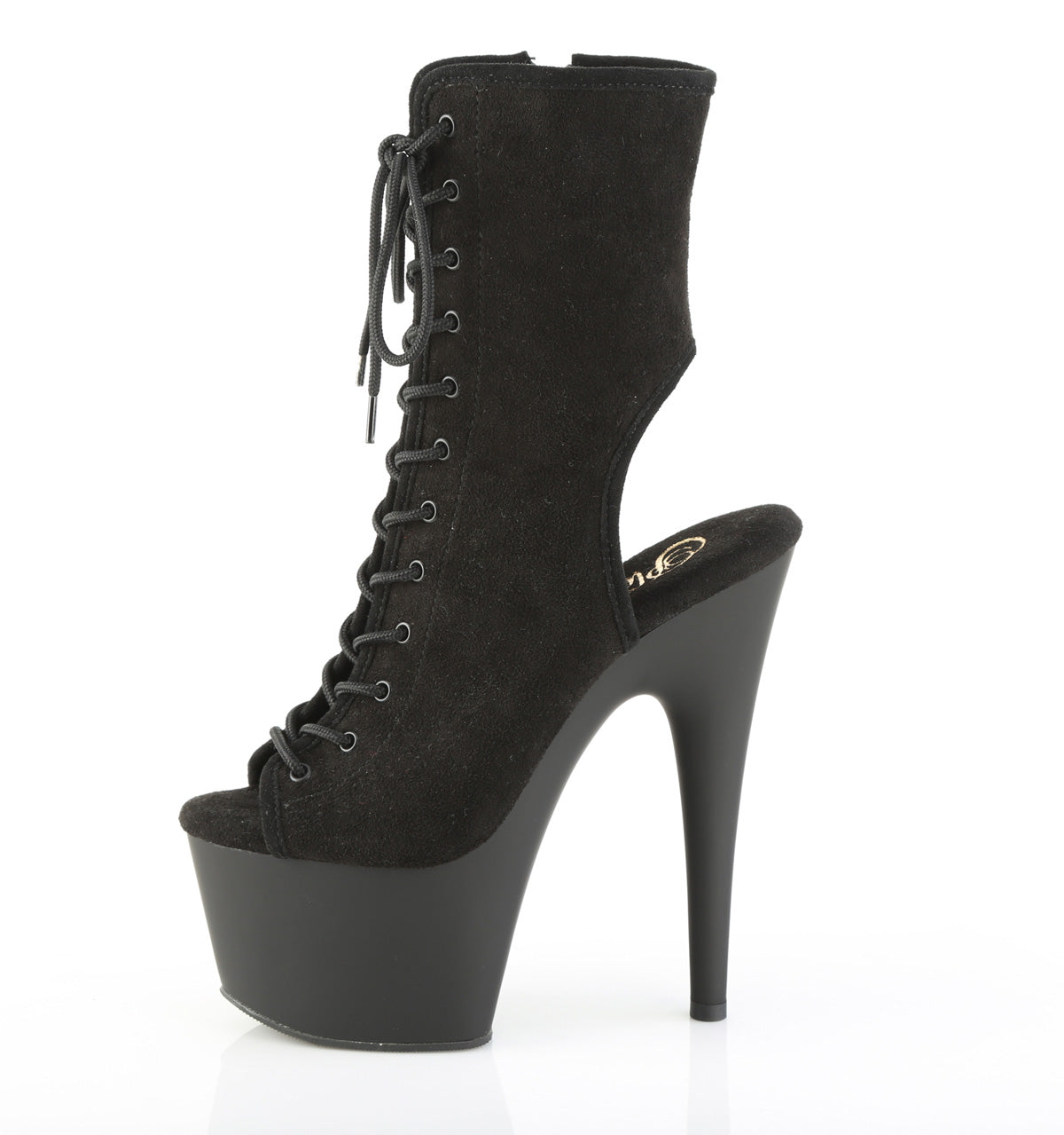 【PLEASER】ADORE-1016 シューズ Blk Faux Suede/Blk Matte【取寄】