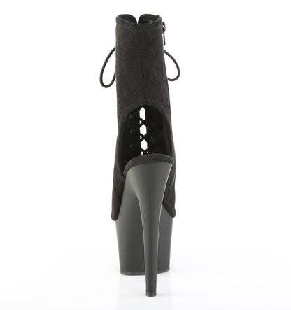 【PLEASER】ADORE-1016 シューズ Blk Faux Suede/Blk Matte【取寄】