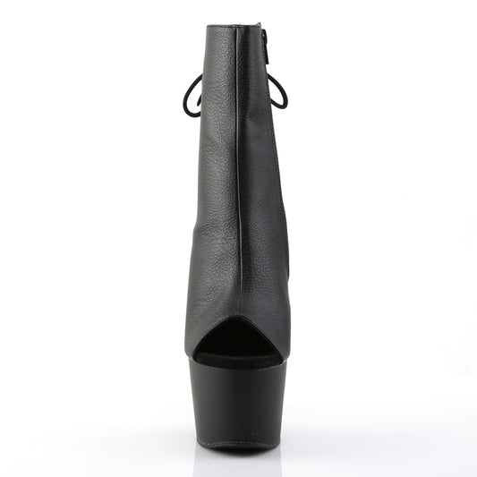 【PLEASER】ADORE-1018 プラットフォームシューズ Blk Faux Leather/Blk Matte【取寄】
