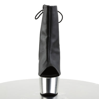 【PLEASER】ADORE-1018 シューズ Blk Faux Leather/Slv Chrome【取寄】