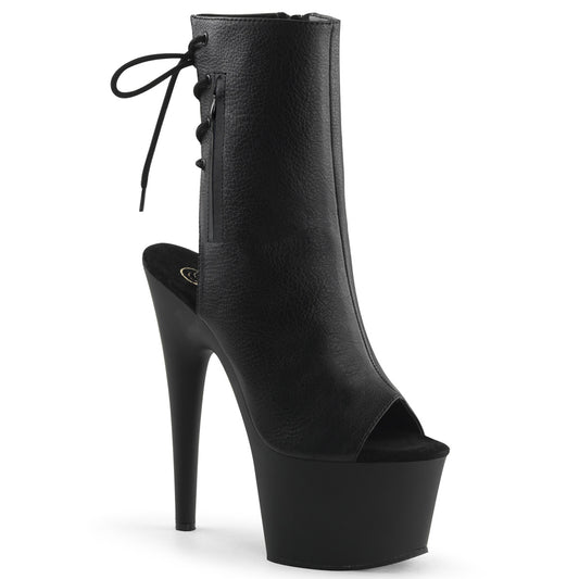 【PLEASER】ADORE-1018 プラットフォームシューズ Blk Faux Leather/Blk Matte【取寄】