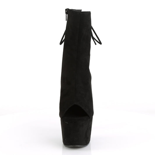 【PLEASER】ADORE-1018FS プラットフォームシューズ Blk Faux Suede/Blk Suede【取寄】