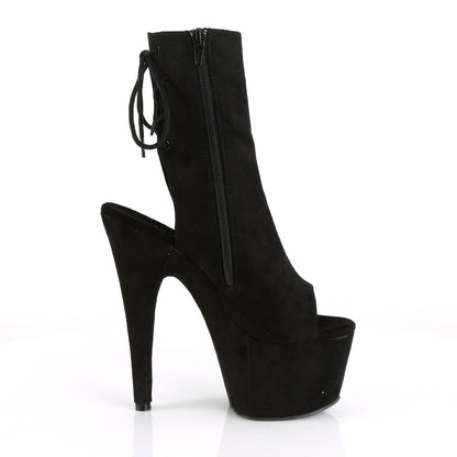 【PLEASER】ADORE-1018FS プラットフォームシューズ Blk Faux Suede/Blk Suede【取寄】